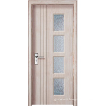 Conception de bois moderne Porte en PVC (WX-PW-135)